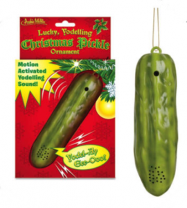 The lucky yodelling gherkin as advertised on Ebay.