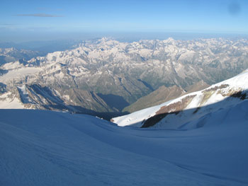 View from mount Elbrus