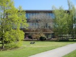 Univeristy Library in spring