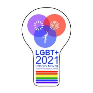 Image shows the LGBT+ 2021 history month logo