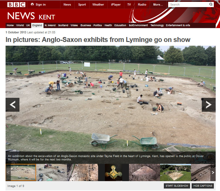 Part of the web slide show on the BBC news website