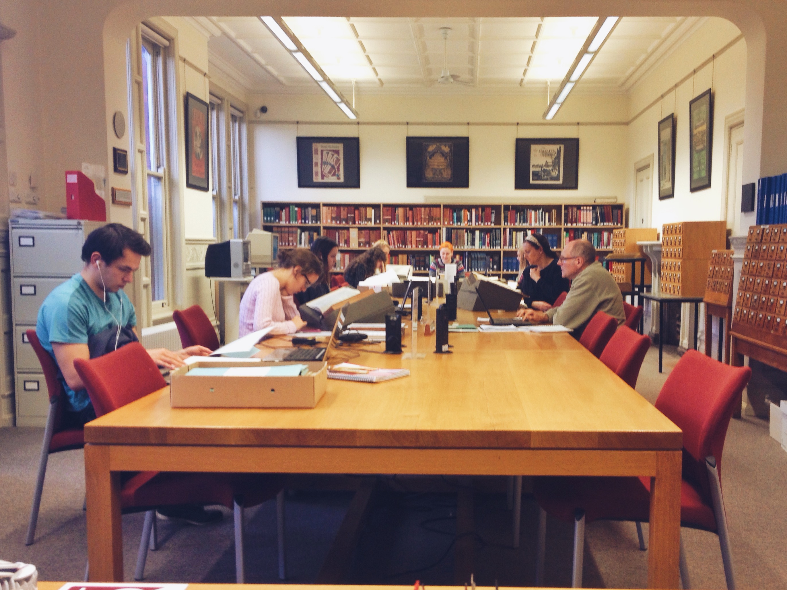 The view of the Reading Room from the supervisor's desk.