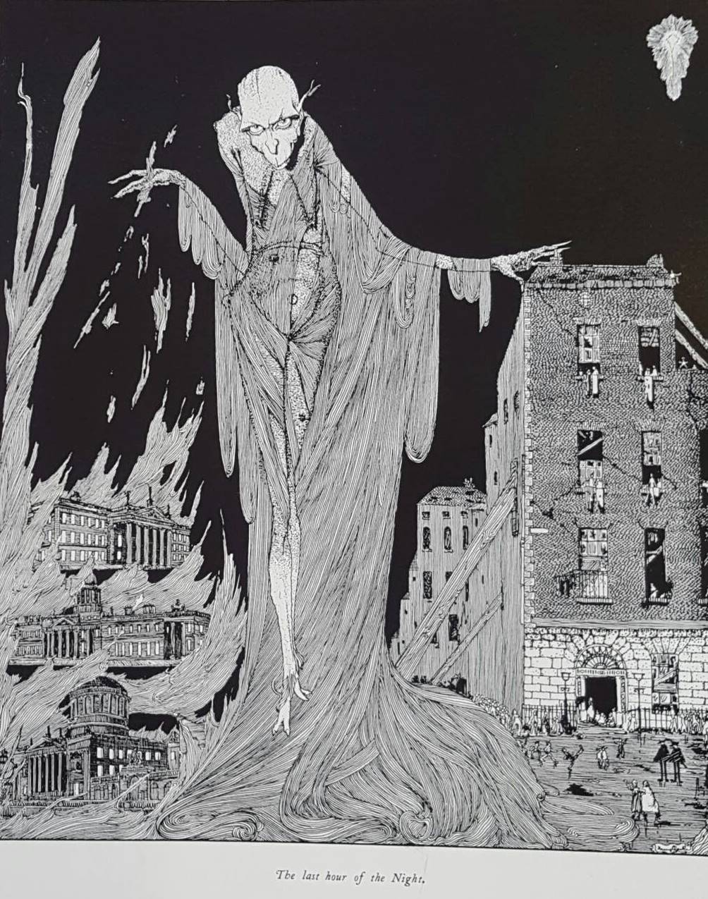 'The last hour of the night' frontispiece illustrated by Harry Clarke