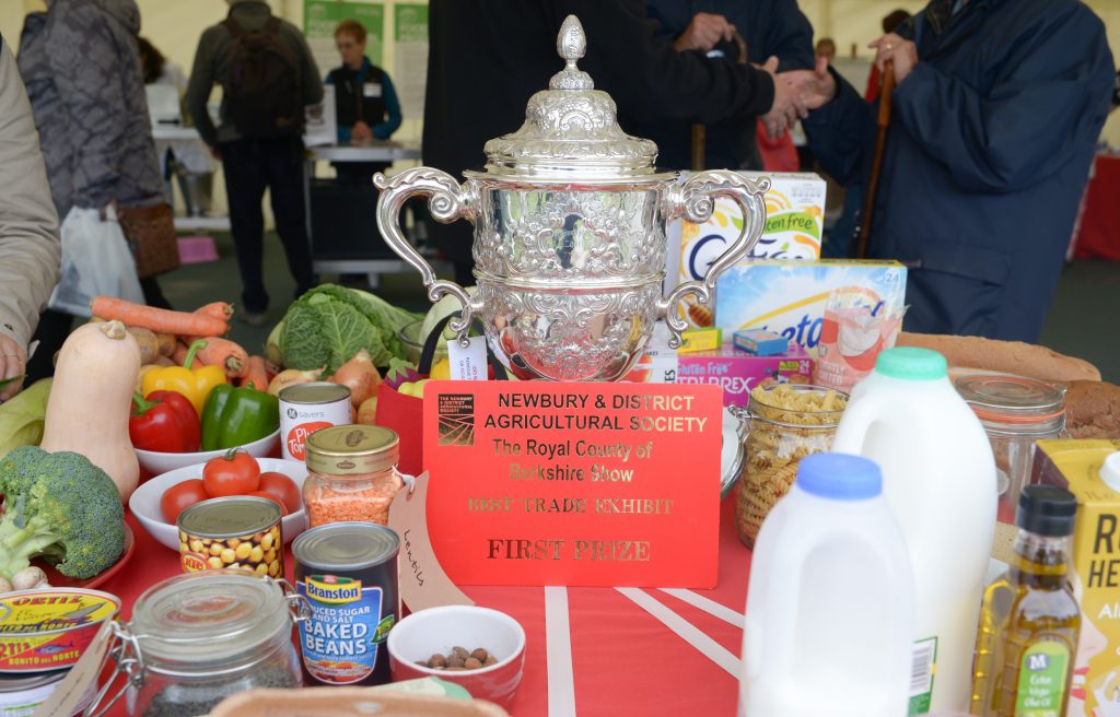 University of Reading: Image of trophy and award given to University or Reading Stand at the 2016 Berkshire Show. Copyright Anna Bruce for First Food Residency.