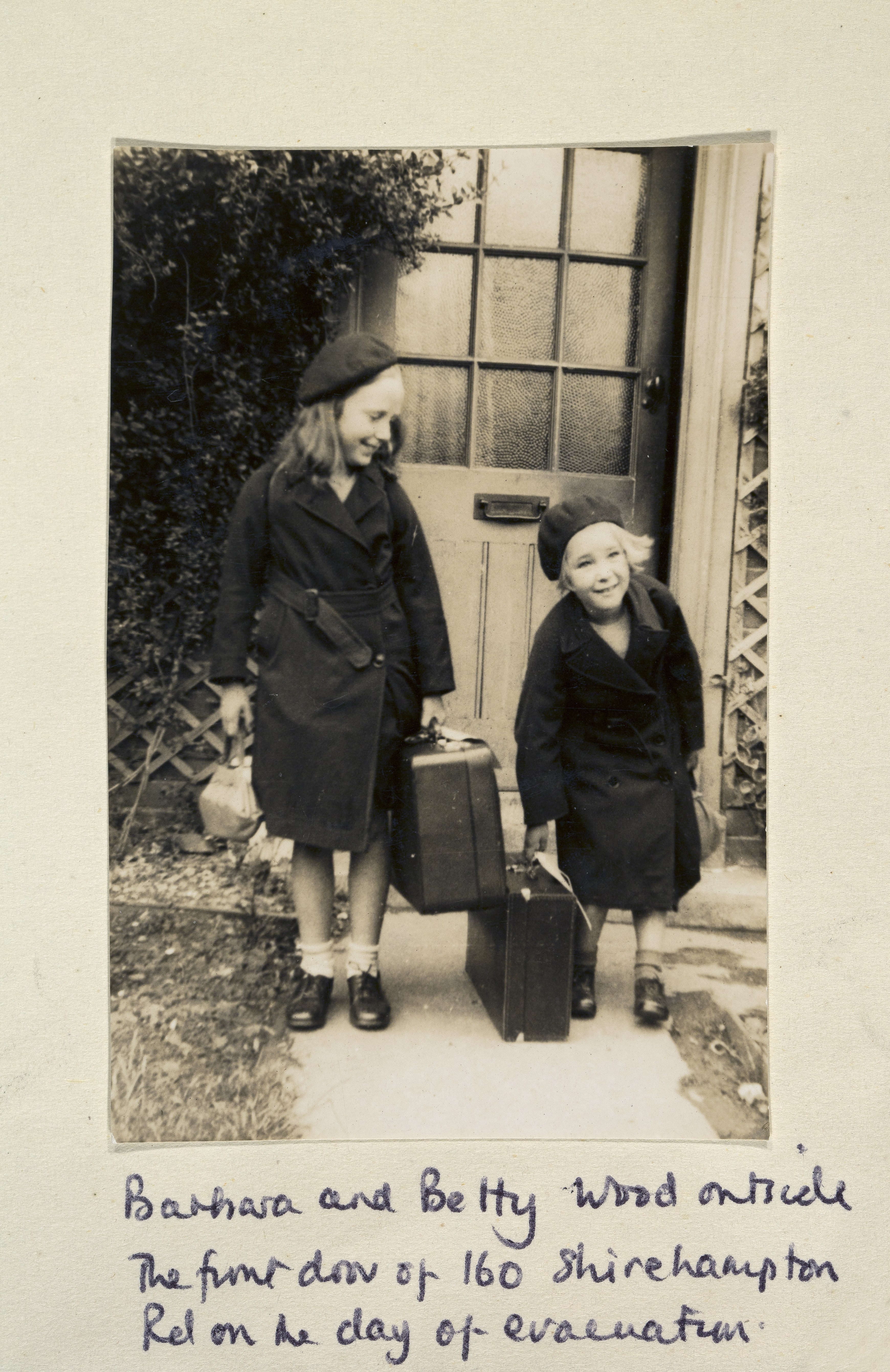 Barbara and Betty as young evacuees.