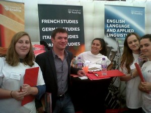 Dr Federico Faloppa with students from the Department of Modern Languages and European Studies at the University of Reading