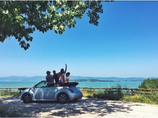  Our weekend road trip to Castiglione Del Lago with our Italian friend, Beatrice. An amazing weekend filled with bbqs, swimming, taking her boat out on the lake etc. So memorable.