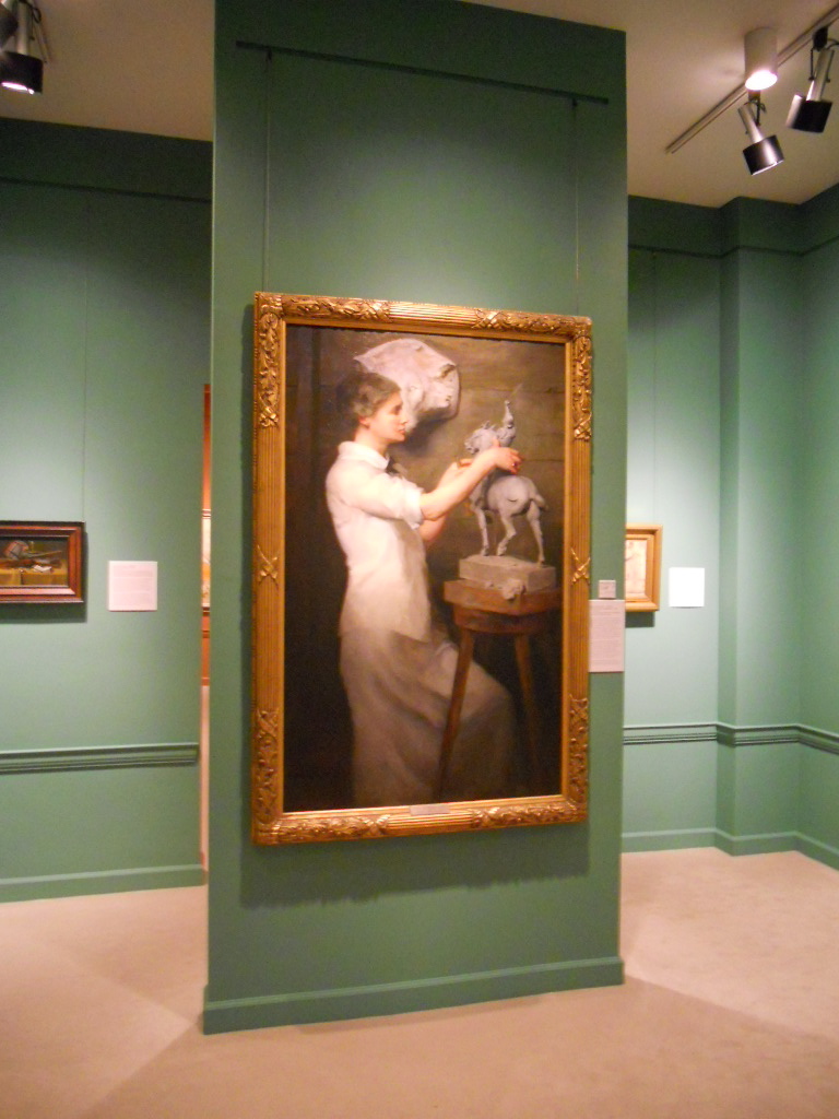 Painting of a female sculptor