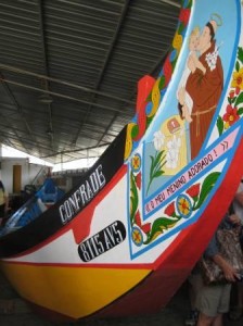 A picture panel on a 'moliceiro' boat.