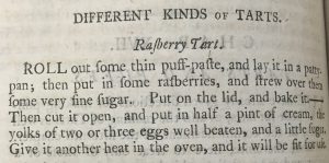 Raspberry Tart Recipe - Henderson, c.1800