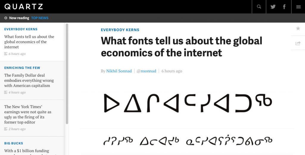 QZ article on fonts