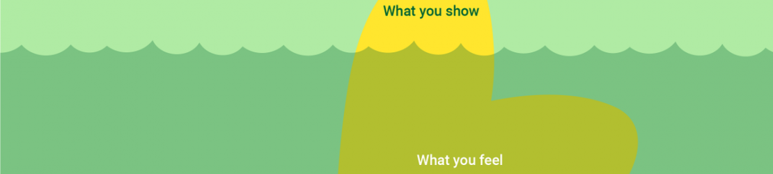 What you show, vs what you feel iceberg under water style.