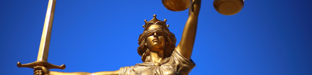 Statue of Lady justice with scales and a sword