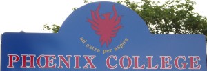 Motto of Phoenix College, Reading. Photo: Peter Kruschwitz.