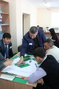 Moment of group discussion during the multi-stakeholder workshop in Koram