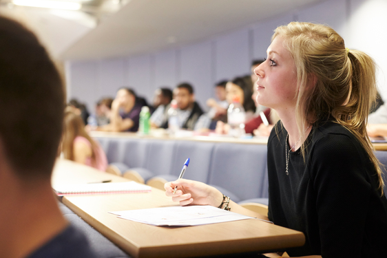students in a lecture theatre image
