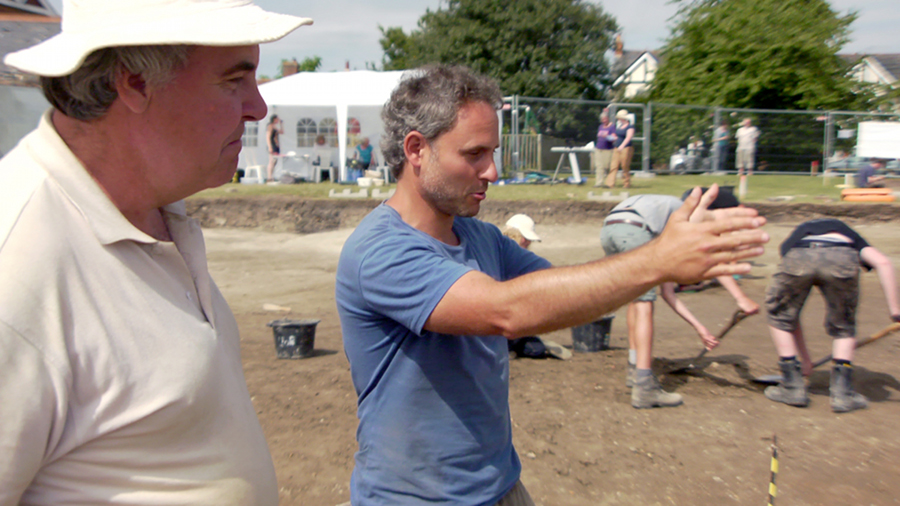 Gabor and Keith discuss a portion of the site.