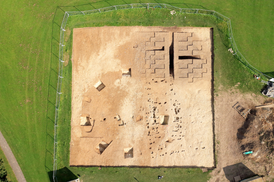 Aerial shot of Trench 1 post-excavation (Photo by AD Photographics)
