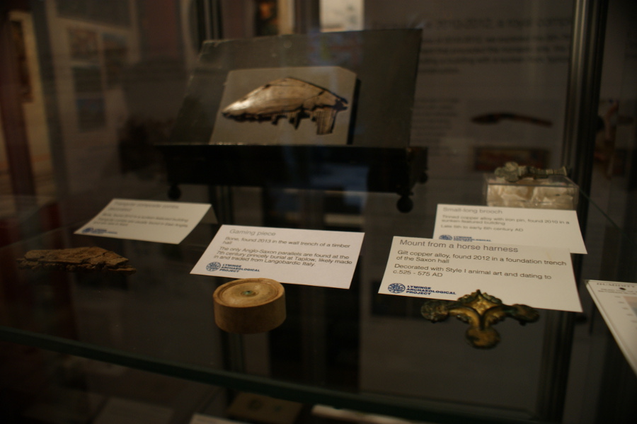 Some of the Lyminge objects on display at CSI: Sittingbourne.