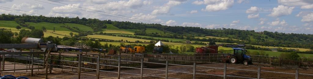 Michael is a farmer first - his farm dominates the view from his garden, with the Pyramid Stage in the distance.