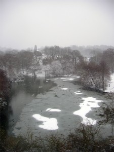 Halesowen's Leasowes Park in the winter.