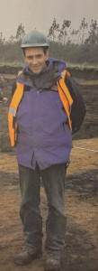 Me on site at Whittlesey brick pits, Cambridgeshire, 1999