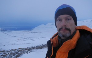 Down duvet jacket (and a lined wool beanie), Svalbard, high arctic, at -18°C