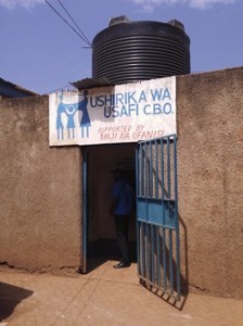 Ushirika wa Usafi (Fellowship for cleanliness) ,community led, provides residents with water, bathing and toilet facilities at an affordable rate.