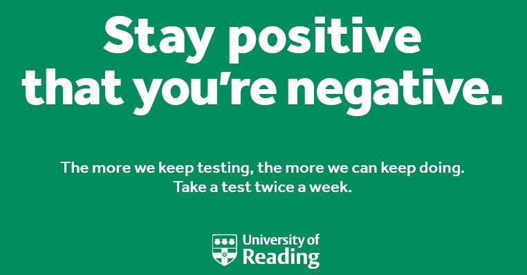 Green background. Stay positive that you're negative