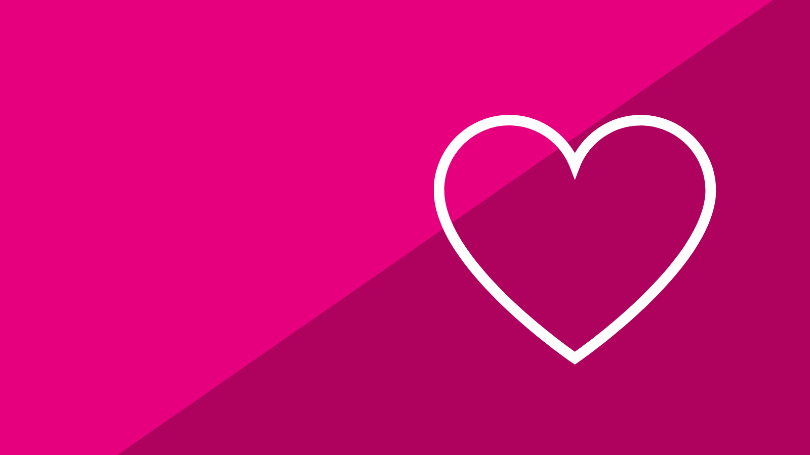 Pink background, graphic of a heart.