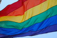 Rainbow flag.