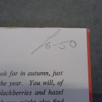 Price annotation on Sue Walsh's copy of the 'Autumn' book.